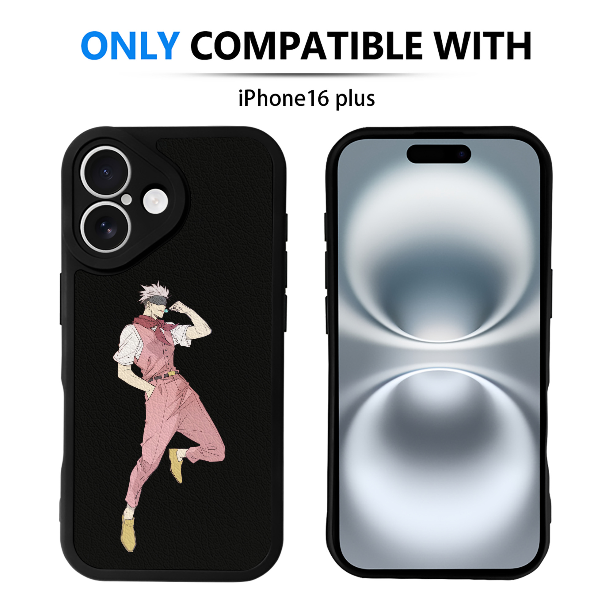 （画像用） 呪術廻戦 Jujutsu Kaisen 【iPhone 16シリーズ対応】シリコンスマホケース（レザー調） 材質：シリコン